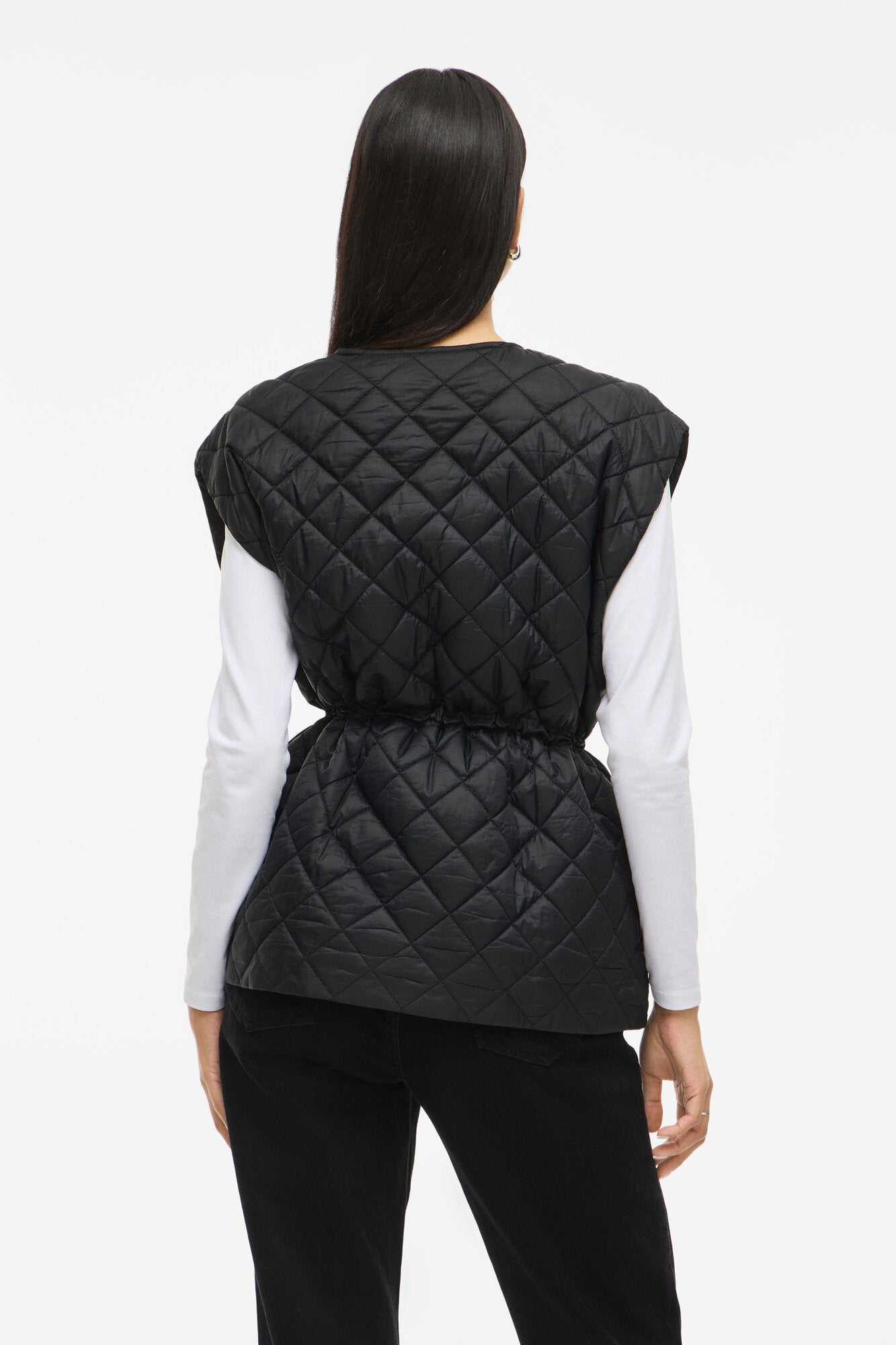 Vibenji quilted vest - sort